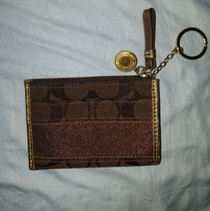 Authentic Coach Card Wallet Key fob